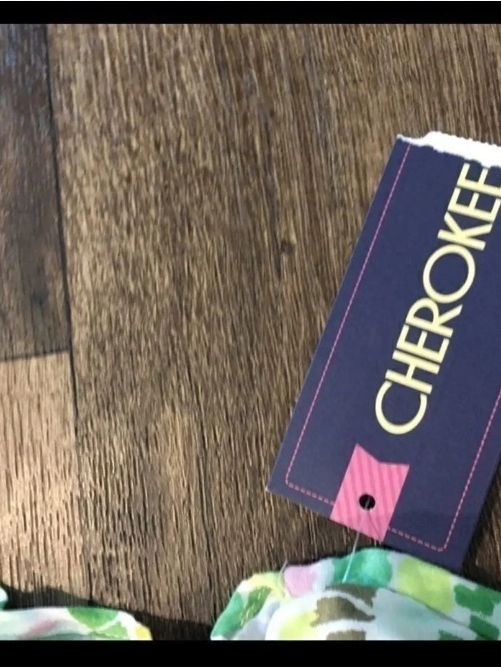 Cherokee Green and Pink Patterned Casual Kids Dress
